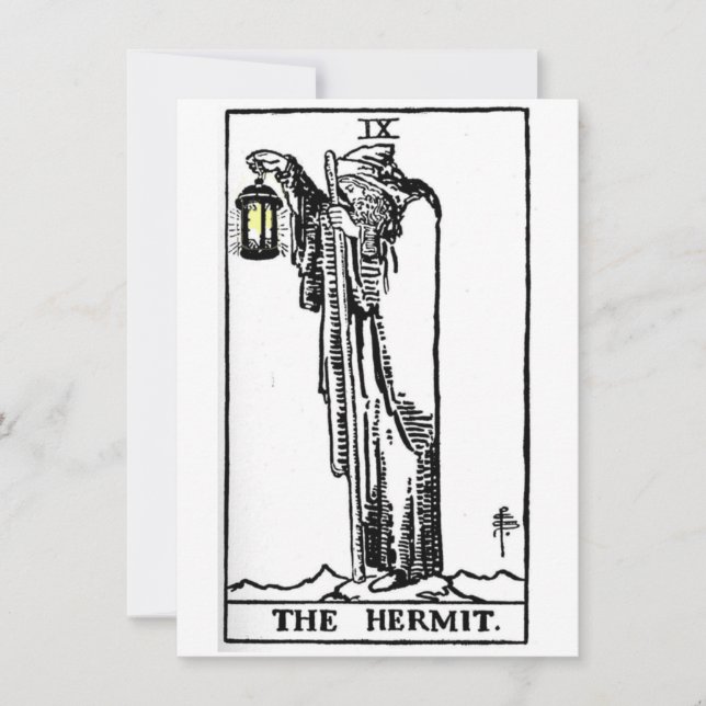 Tarot: Hermit Notecards Anteckningskort (Framsida)