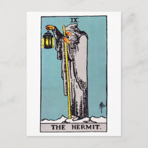 tarot-hermit vykort