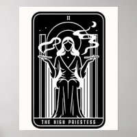 Tarot High Priestess Female Ogräs Rökockult