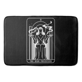 Tarot High Priestess Kvinna Weed Rökning Ockult Badrumsmatta