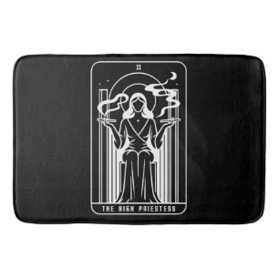 Tarot High Priestess Kvinna Weed Rökning Ockult Badrumsmatta