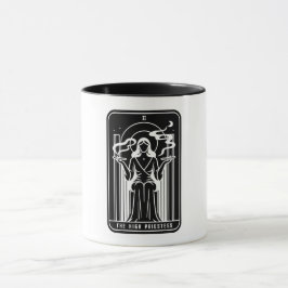 Tarot High Priestess Kvinna Weed Rökning Ockult Mugg