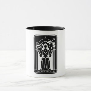 Tarot High Priestess Kvinna Weed Rökning Ockult Mugg