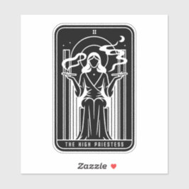 Tarot Högprästinna Kvinnlig Ogräs Rökning Ockult Klistermärken