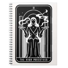 Tarot Högpriestess Kvinna Rökelse Ockultism Anteckningsbok