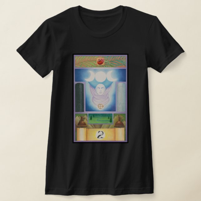 Tarot Högpriestinnan T Shirt (Laydown)