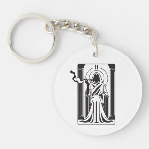 Tarot Högpriestinnans Ockulta Rökning Av Ogräs