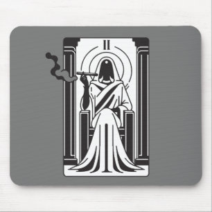 Tarot Högpriestinnans Ogräs Rökning Ockultism Musmatta