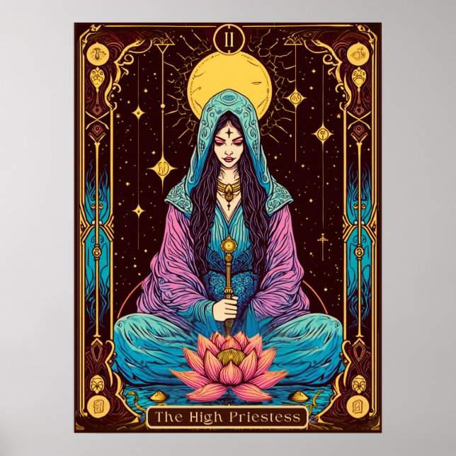 Tarot Illustration, högpris Poster (Framsidan)
