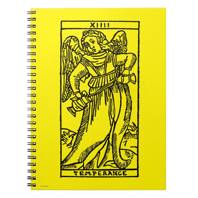 Tarot kort: Absolutism Anteckningsbok Med Spiral (Framsidan)