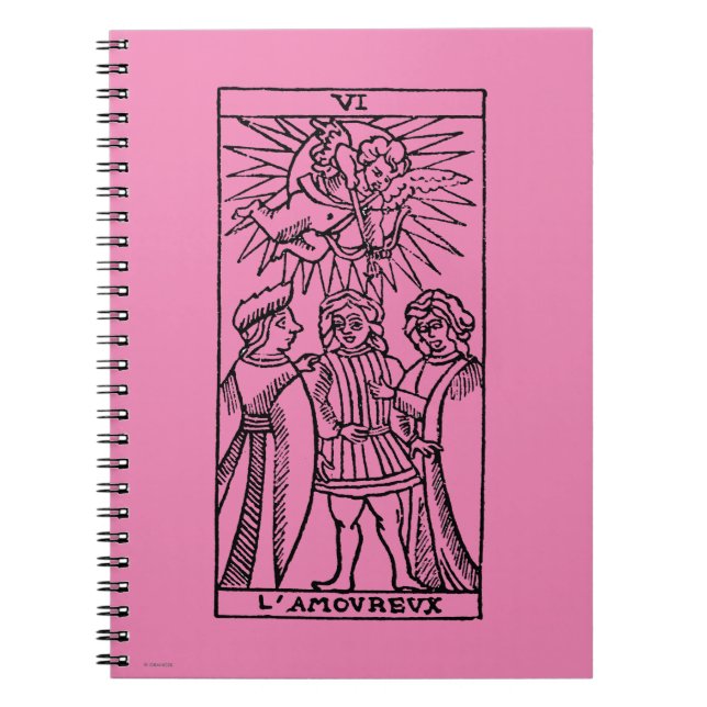 Tarot kort: Älskarna Anteckningsbok (Framsidan)