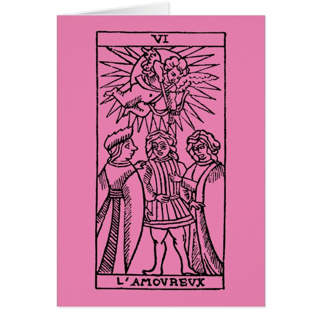 Tarot kort: Älskarna OBS Kort (Framsidan)