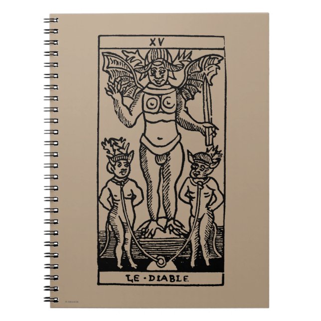 Tarot kort: Djävulen Anteckningsbok (Framsidan)