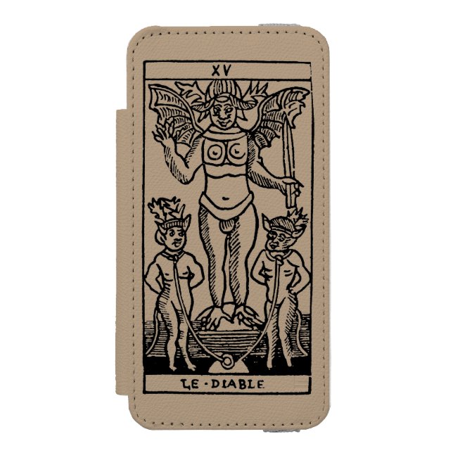 Tarot kort: Djävulen Incipio iPhone Wallet Skal (Folio Framsidan)