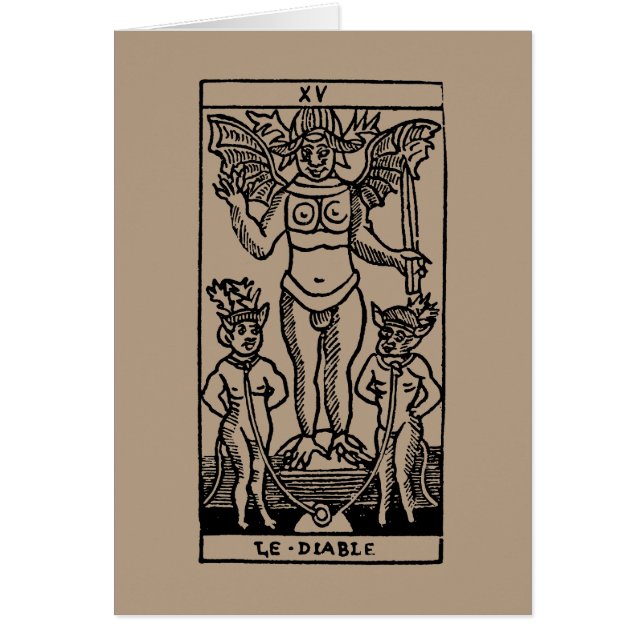 Tarot kort: Djävulen OBS Kort (Framsidan)