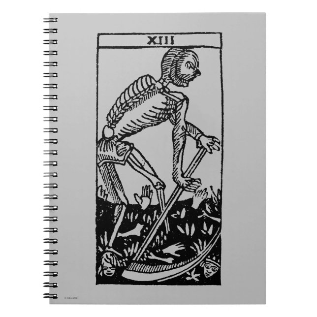 Tarot kort: Död Anteckningsbok Med Spiral (Framsidan)