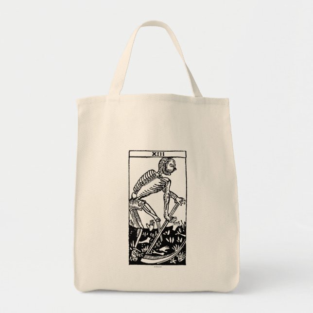 Tarot kort: Död Tygkasse (Framsidan)