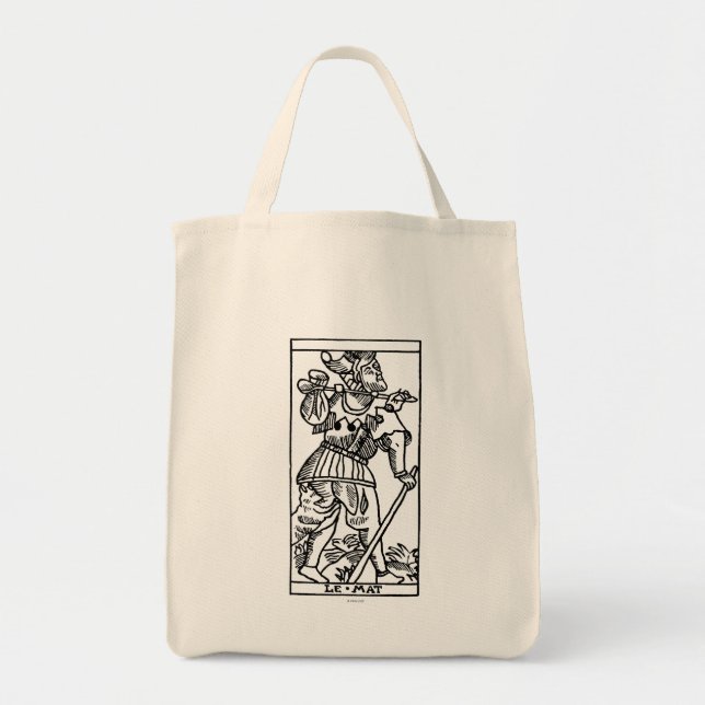 Tarot kort: Dumbommen Tygkasse (Framsidan)