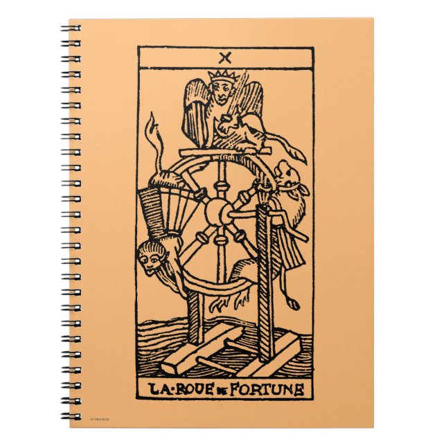Tarot kort: Förmögenhet Anteckningsbok Med Spiral (Framsidan)