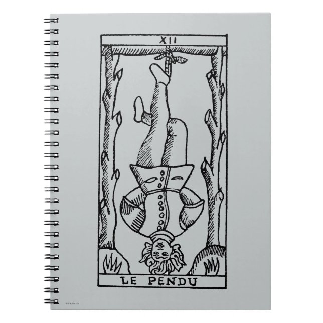 Tarot kort: Hängd man Anteckningsbok (Framsidan)