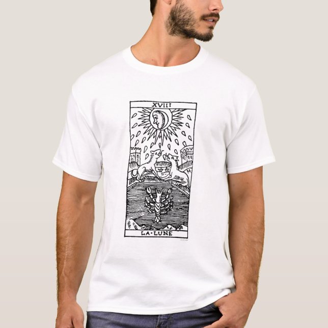 Tarot kort: Månen T Shirt (Framsida)