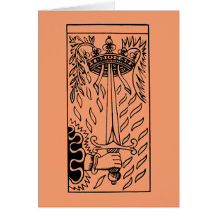 Tarot kort: Överdängare av svärd OBS Kort