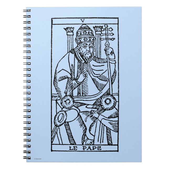 Tarot kort: Popen Anteckningsbok (Framsidan)