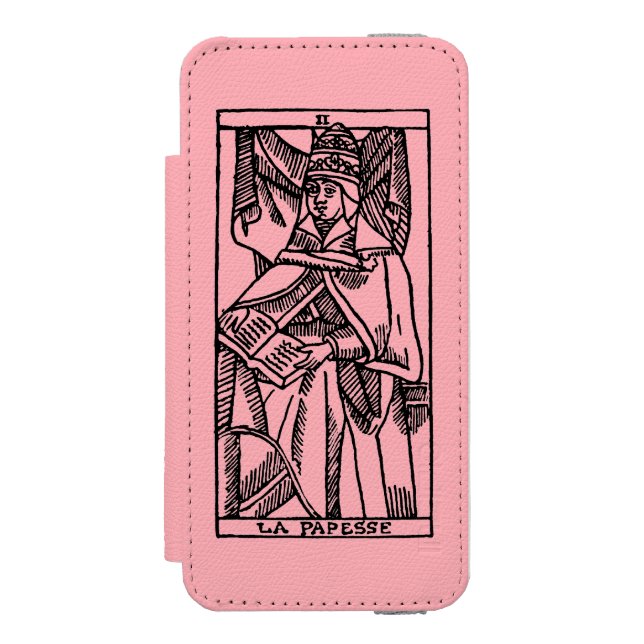 Tarot kort: Popessen Incipio iPhone Wallet Skal (Folio Framsidan)