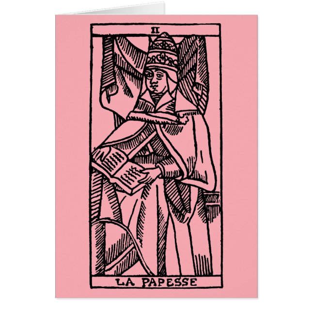 Tarot kort: Popessen OBS Kort (Framsidan)