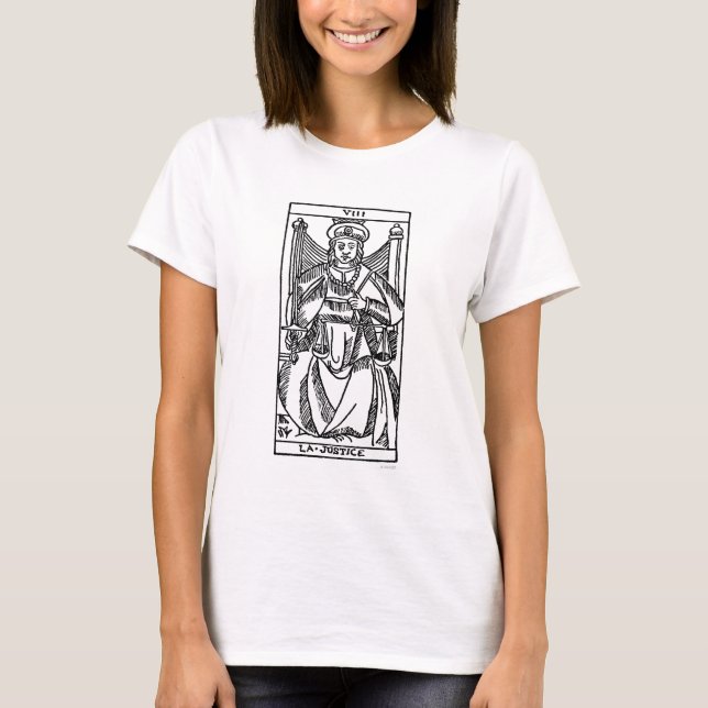 Tarot kort: Rättvisa T Shirt (Framsida)