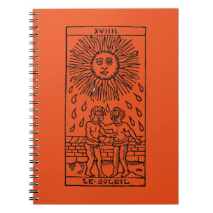 Tarot kort: Solen Anteckningsbok Med Spiral