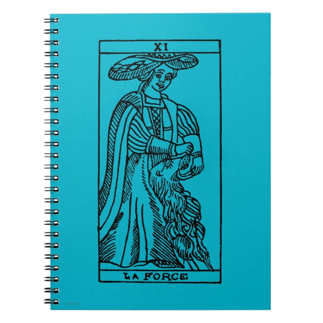 Tarot kort: Styrka Anteckningsbok (Framsidan)