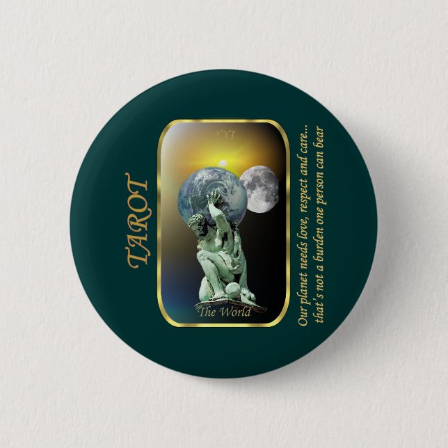 Tarot kort - världen knapp (Framsida)