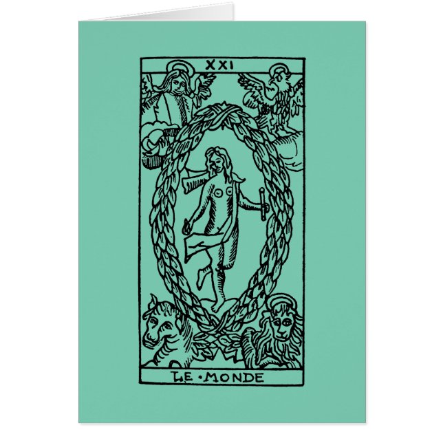 Tarot kort: Världen OBS Kort (Framsidan)