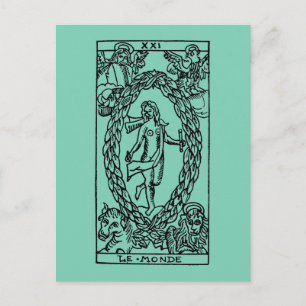 Tarot kort: Världen Vykort