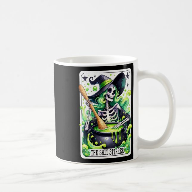 Tarot-kortet för den smartare funny Halloween-målt Kaffemugg (Höger)