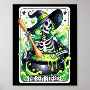 Tarot-kortet för den smartare funny Halloween-målt Poster