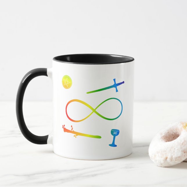 Tarot Lemniscate: Magician & Inslag Rainbow Mugg (Med munk)