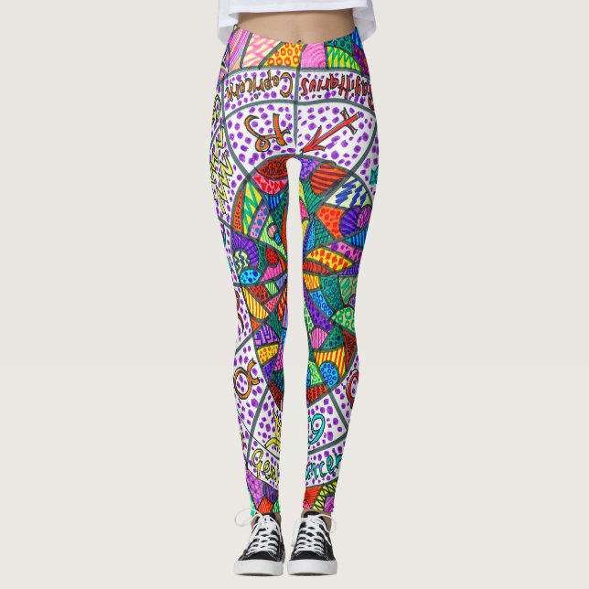 Tarot Lumination damasker Leggings (Framsida)