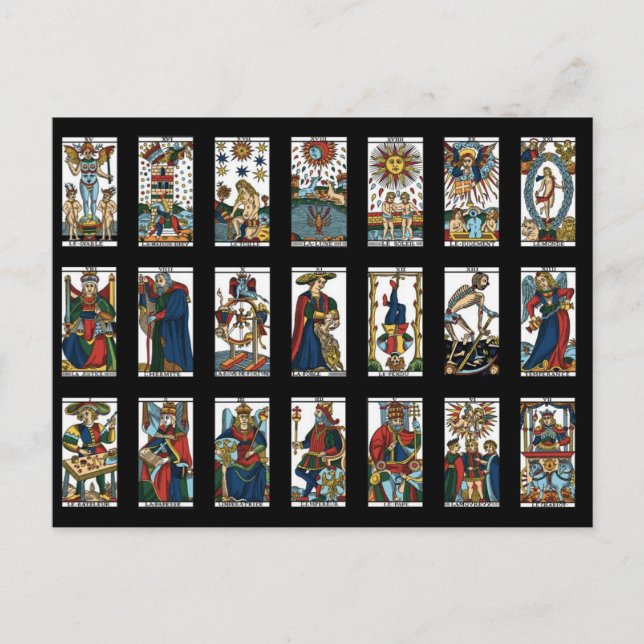 Tarot Major Arcana Vykort (Framsida)