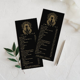 Tarot Makeup Hair Nagel Lash Salon Guld Black Reklamkort