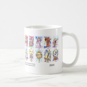 Tarot målat glass 11x2 kaffemugg