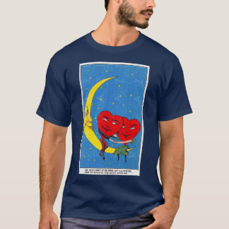 Tarot måne och älskare kort t shirt