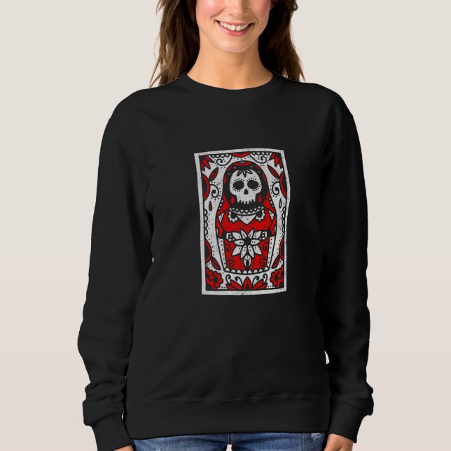 Tarot Matroshka Doll Gothic Satanic Baphomet Död T Shirt (Framsida)