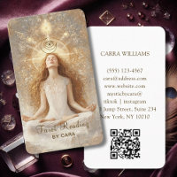 Tarot, Mystic Woman Öga Måne Guld QR-kod