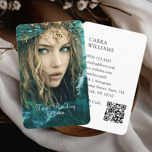 Tarot, Mystic Woman QR-kod Visitkort