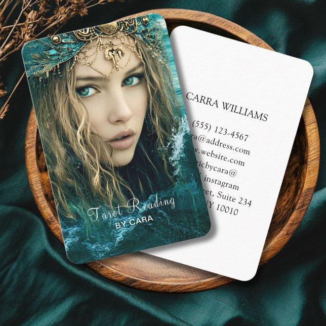 Tarot, Mystic Woman Visitkort (Tarot, Mystic Woman Business Card. Perfect for Tarot Reader, Energy Reader and more. )
