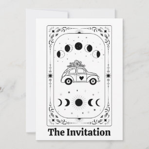 Tarot Mystisk Öde Astrologisk Zodiak Celestiala Inbjudningar