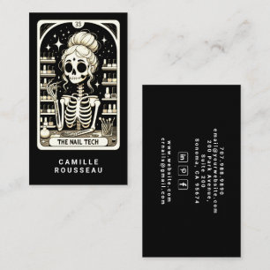 Tarot Nageltekniker Svart AffärsKort Visitkort