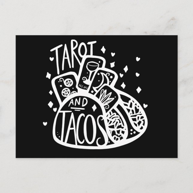 Tarot och Tacos lustiga taco nuesday Vykort (Framsida)